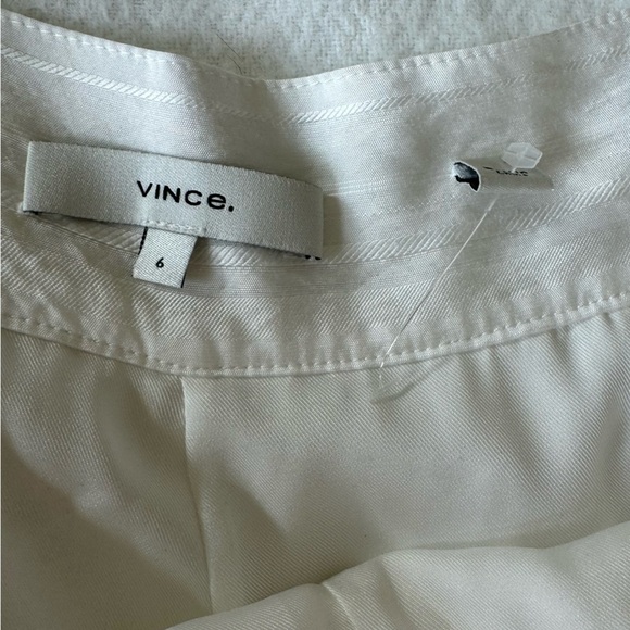 Vince Wide Leg Cropped Palazzo White Pants Size 6 - Picture 2 of 9